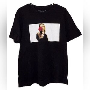 Vandal-A Kurt Cobain Red Rose Black T Shirt Men’s Size Large Streetwear Rare